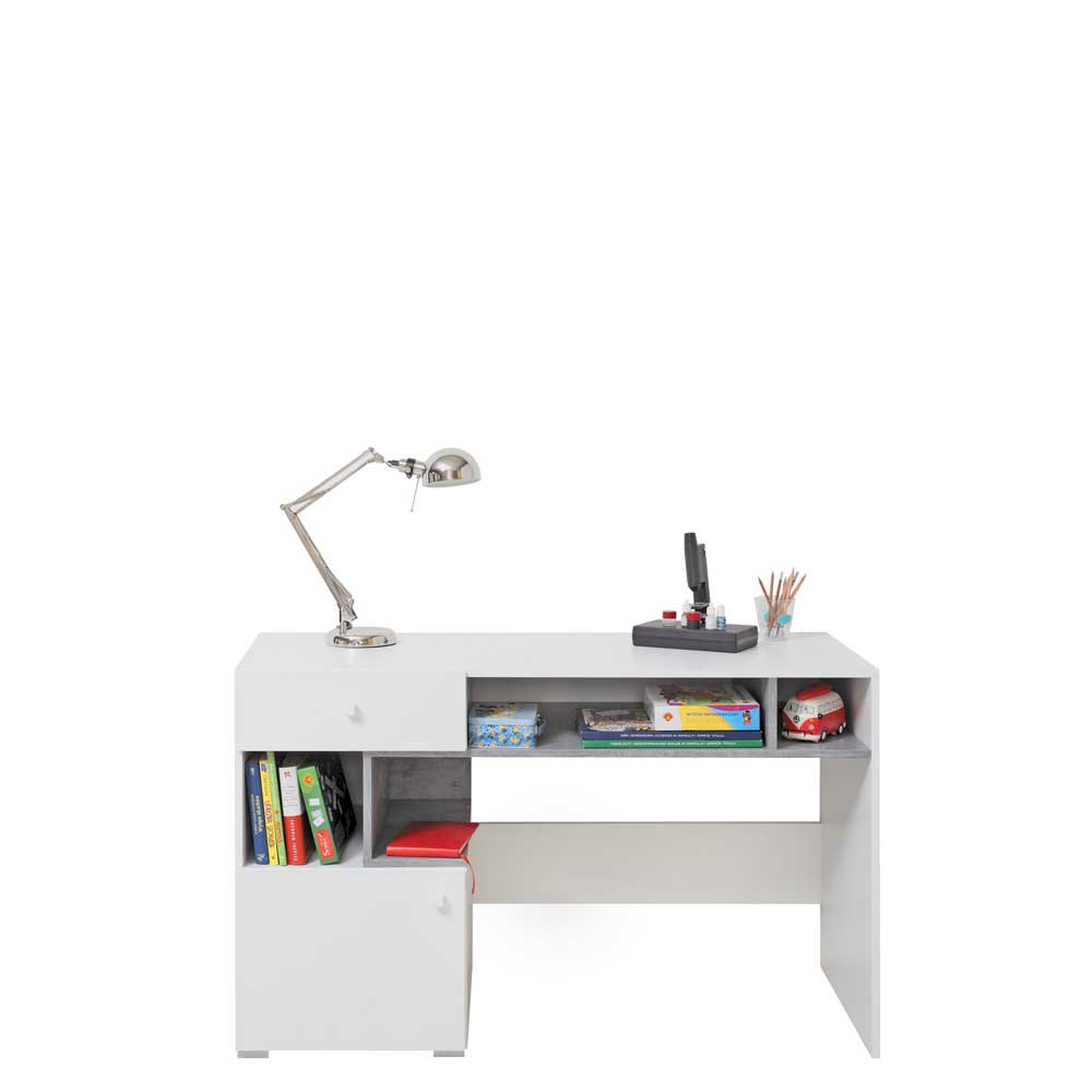 Biurko Sigma SI10 Biały + Beton