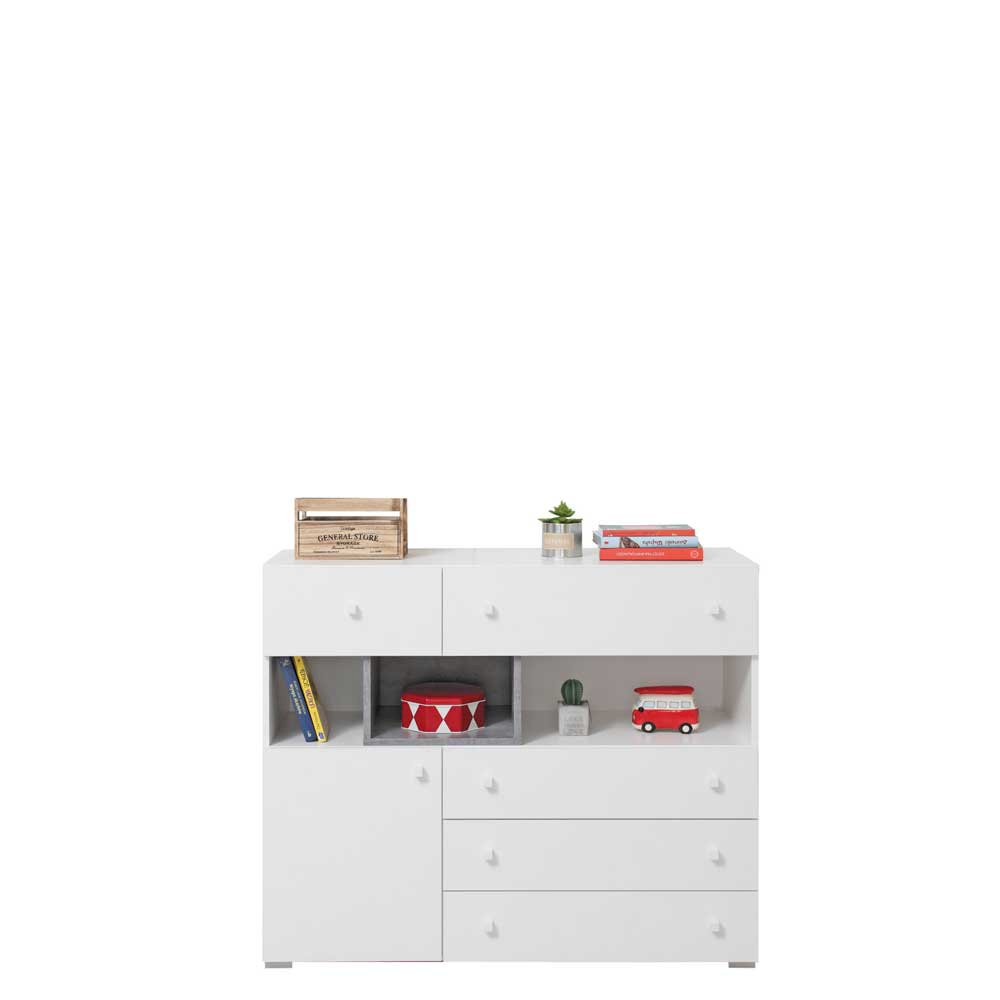 Komoda Sigma SI12 Biały + Beton