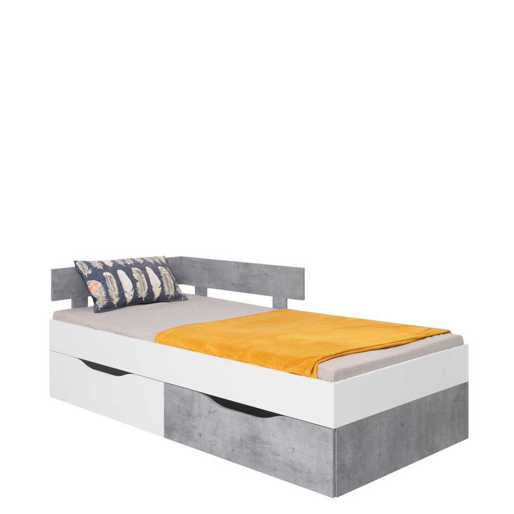 Łóżko Sigma SI15 Biały + Beton 90x200