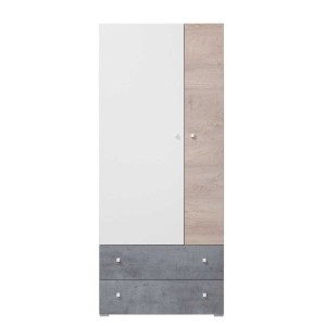 Szafa Sigma SI3 Biały + Beton + Dąb