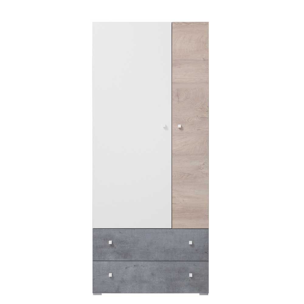 Szafa Sigma SI3 Biały + Beton + Dąb