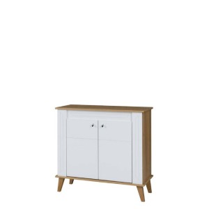 Komoda Sonia SN11 Biały Połysk + Dąb Grand