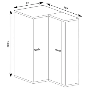 Szafa narożna Natural N-14