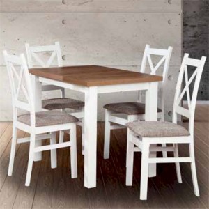Stół Laminat 100x70 + 4 krzesła Krzyżak (zest. FX52)