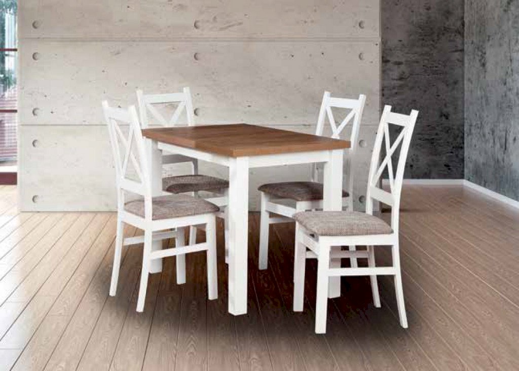 Stół Laminat 100x70 + 4 krzesła Krzyżak (zest. FX52)