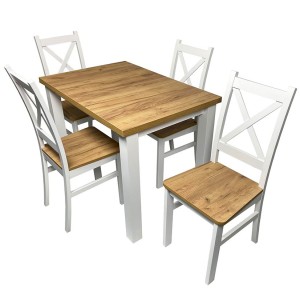 Stół Laminat 100x70 + 4 krzesła Krzyżak (zest. FX52)