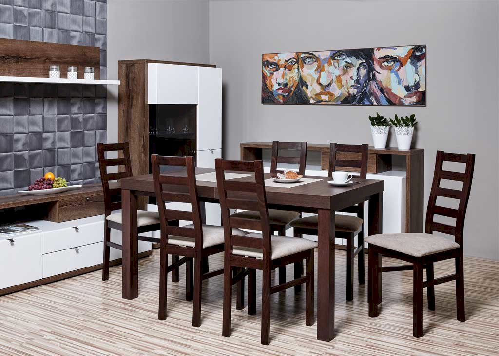 Stół Camilla 10 + 6 krzeseł Alex (zest. FX42)