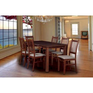 Stół Laminat Prostokąt + 6 krzeseł Borys (zest. FX44)