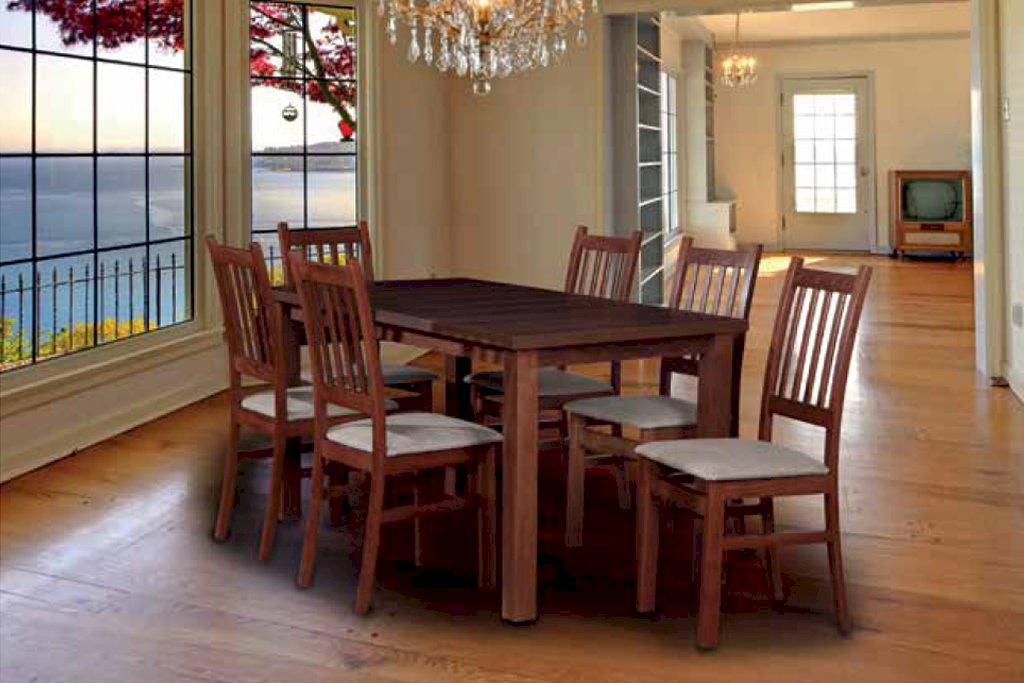 Stół Laminat Prostokąt + 6 krzeseł Borys (zest. FX44)