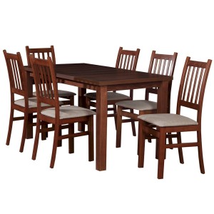 Stół Laminat Prostokąt + 6 krzeseł Borys (zest. FX44)