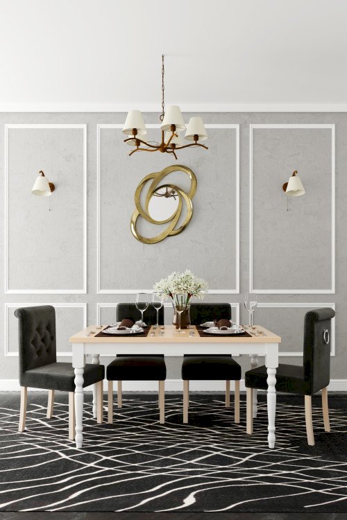 Stół STL66/1 + 4 krzesła KT60