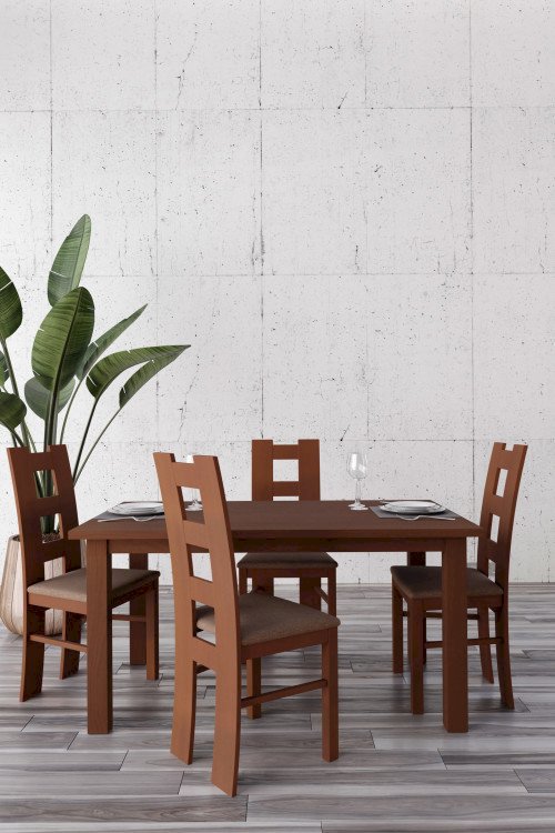 Stół STF64/1 + 4 krzesła KT39