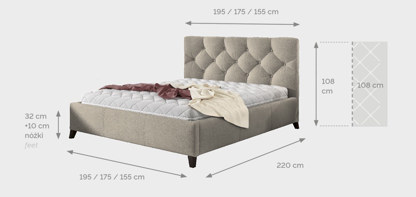 Łóżko tapicerowane Kasandra 80x200