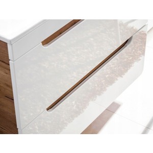 Biała szafka z umywalką 40 cm Aruba 823