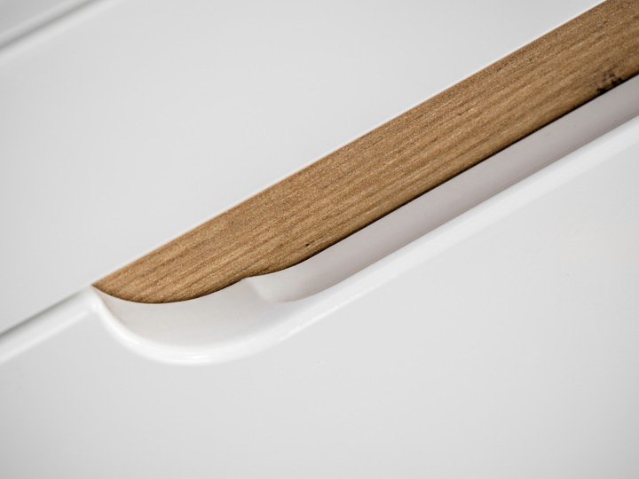 Biała szafka z umywalką 40 cm Aruba 823