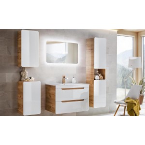 Biała szafka z umywalkę 60 cm Aruba 828