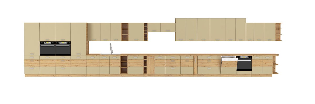 Meble kuchenne Artisan Połysk zestaw 265x140/90