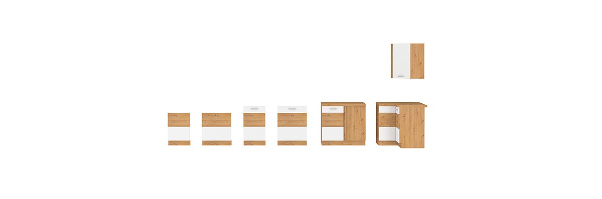 Meble kuchenne Artisan Połysk zestaw 265x140/90