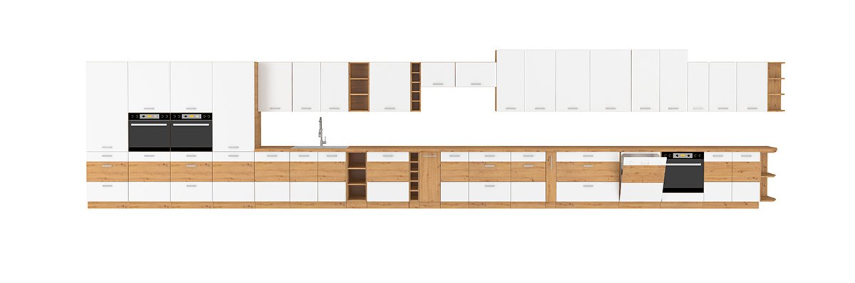 Meble kuchenne Artisan Połysk zestaw 265x140/90