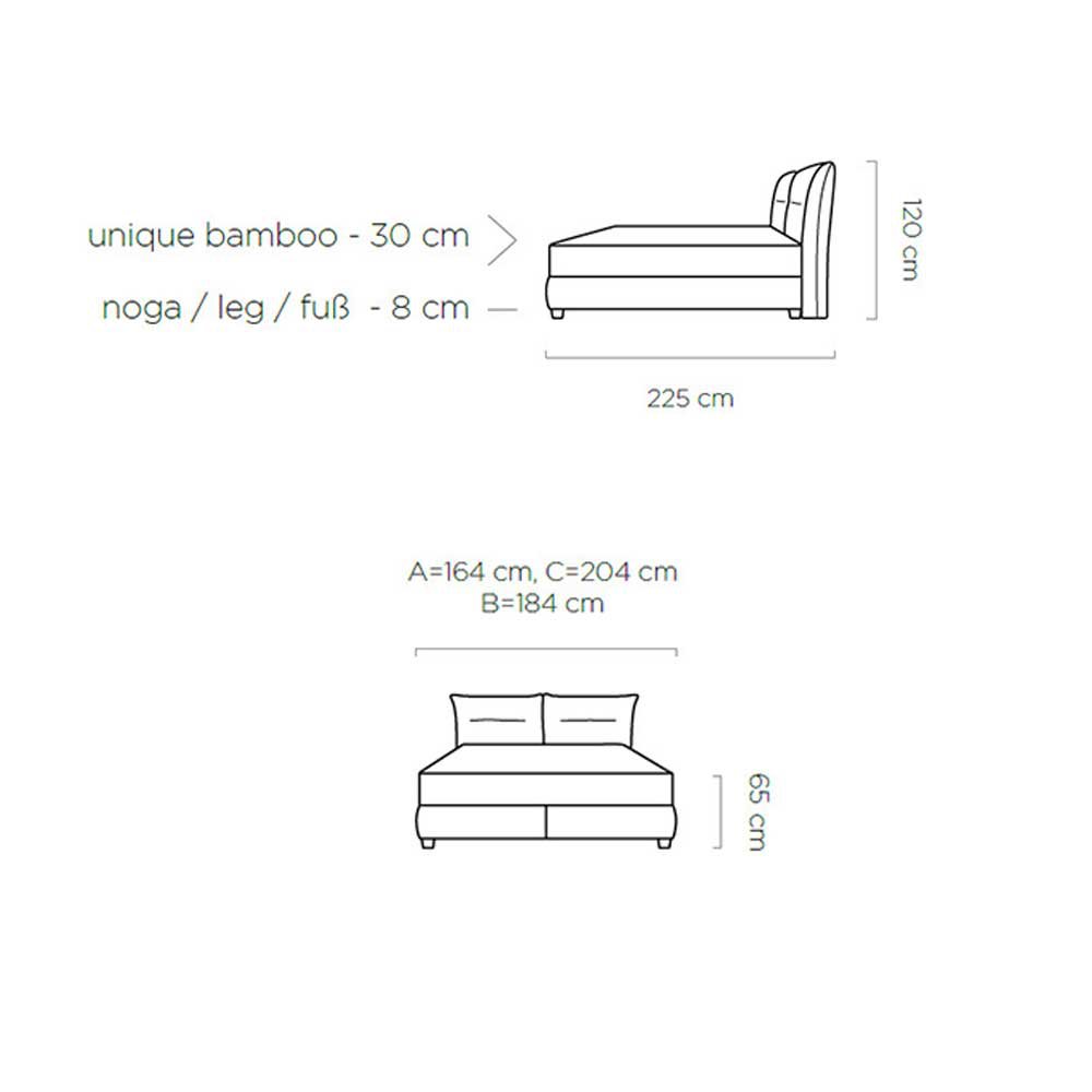 Łóżko tapicerowane Fog 140x200