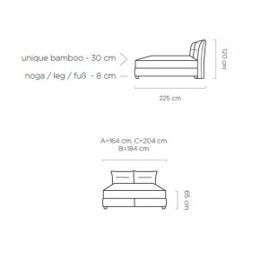 Łóżko tapicerowane Fog 180x200