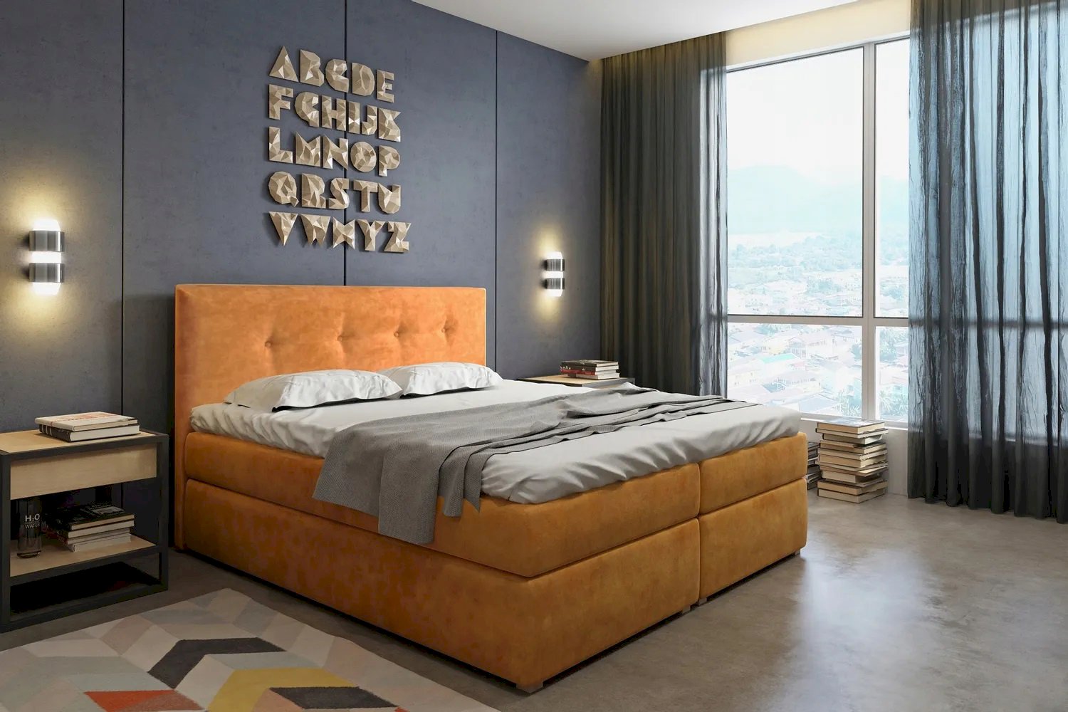 Łóżko Kontynentalne Sara 160x200