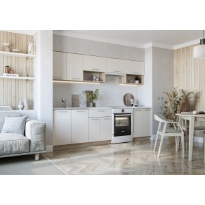 VIOLA 260 kuchnia zestaw korpus: dąb sonoma, fronty: waniliowe (10p=1kpl)