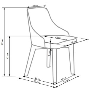 TOLEDO krzesło biały / tap. Inari 91