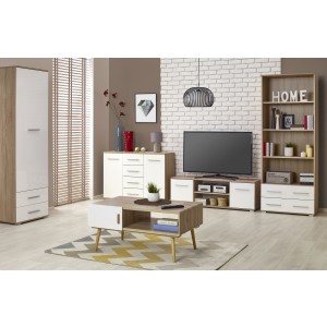 LIMA KM-4 komoda dąb sonoma / biały