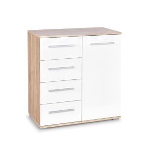 LIMA KM-2 komoda dąb sonoma / biały