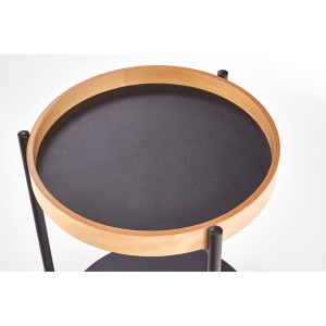 ROLO ława czarny / dąb naturalny