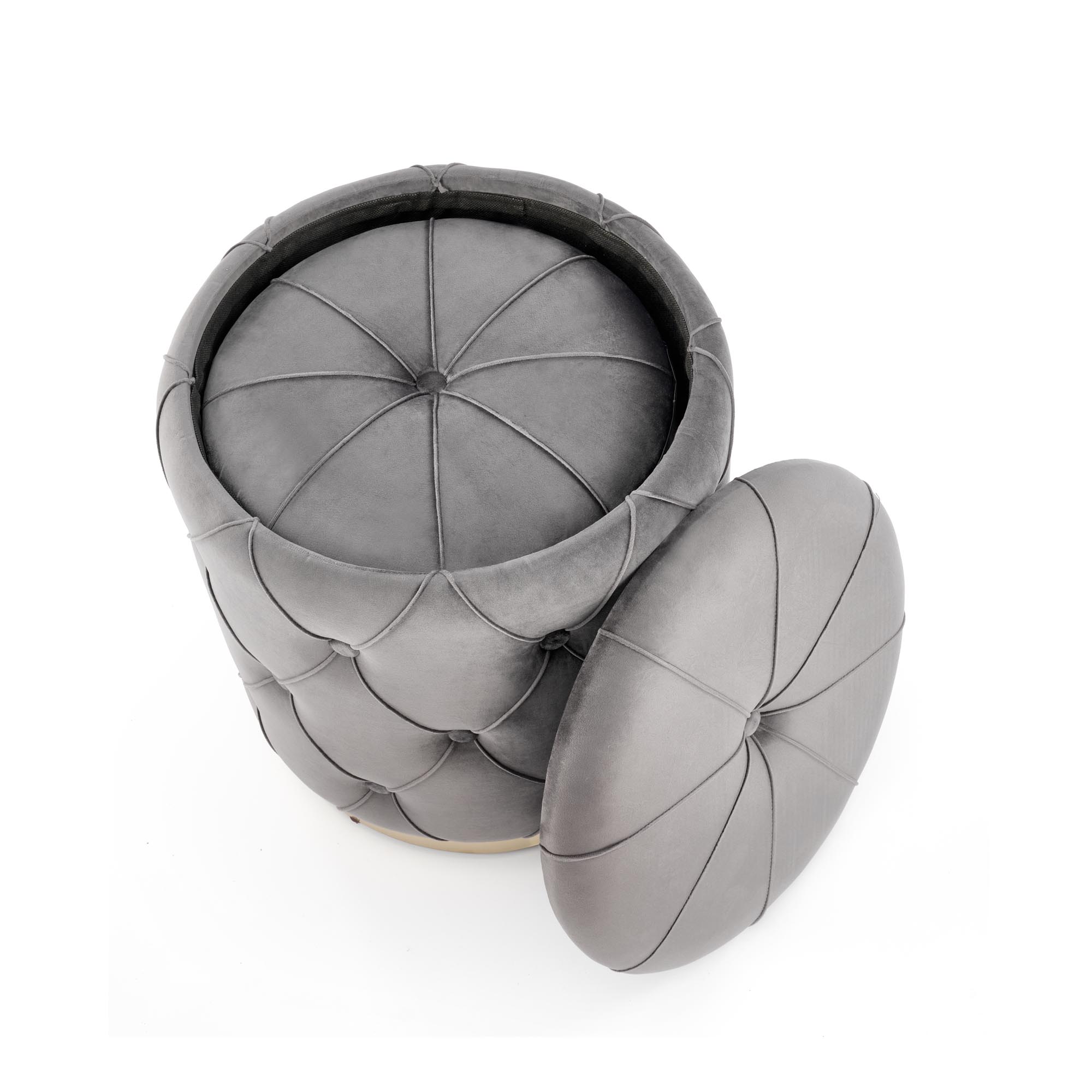 POLLY zestaw 2 puf, popiel (1p=2kpl)