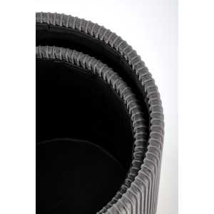 MONTY zestaw 2 puf, popielaty (1p=2kpl)