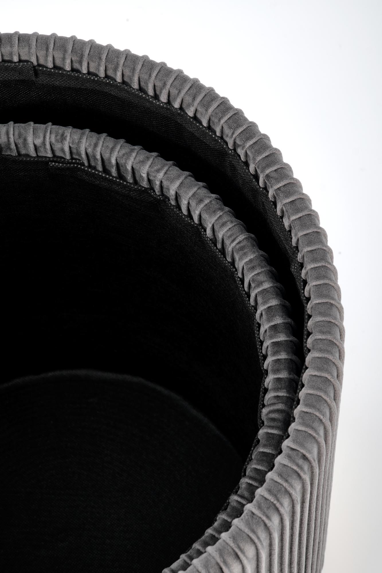 MONTY zestaw 2 puf, popielaty (1p=2kpl)