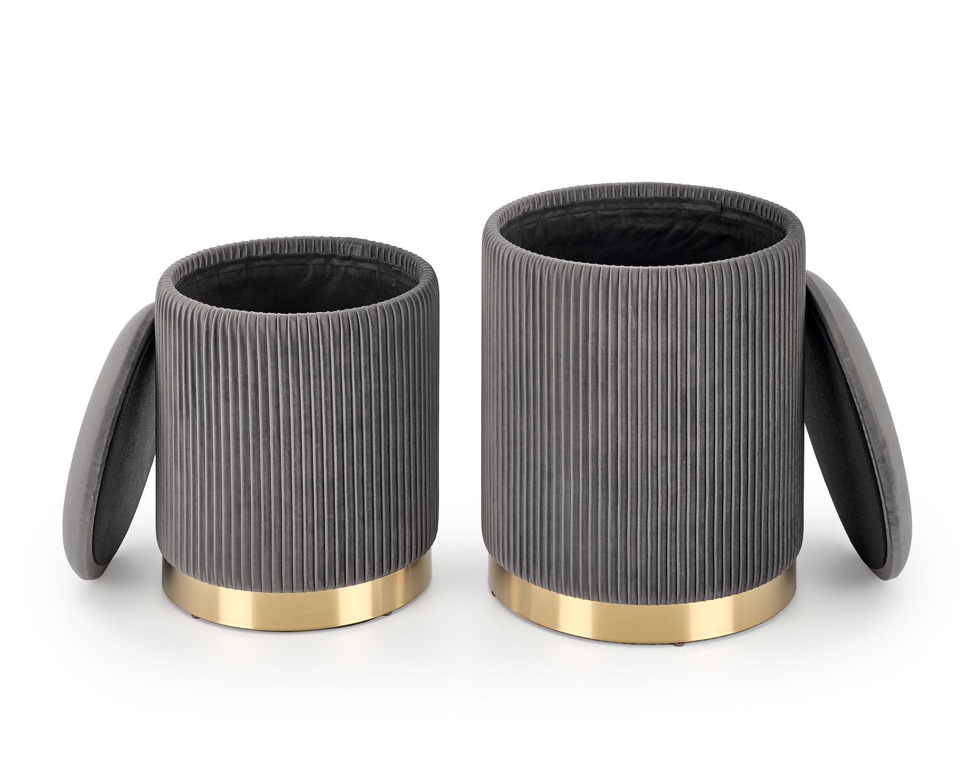 MONTY zestaw 2 puf, popielaty (1p=2kpl)