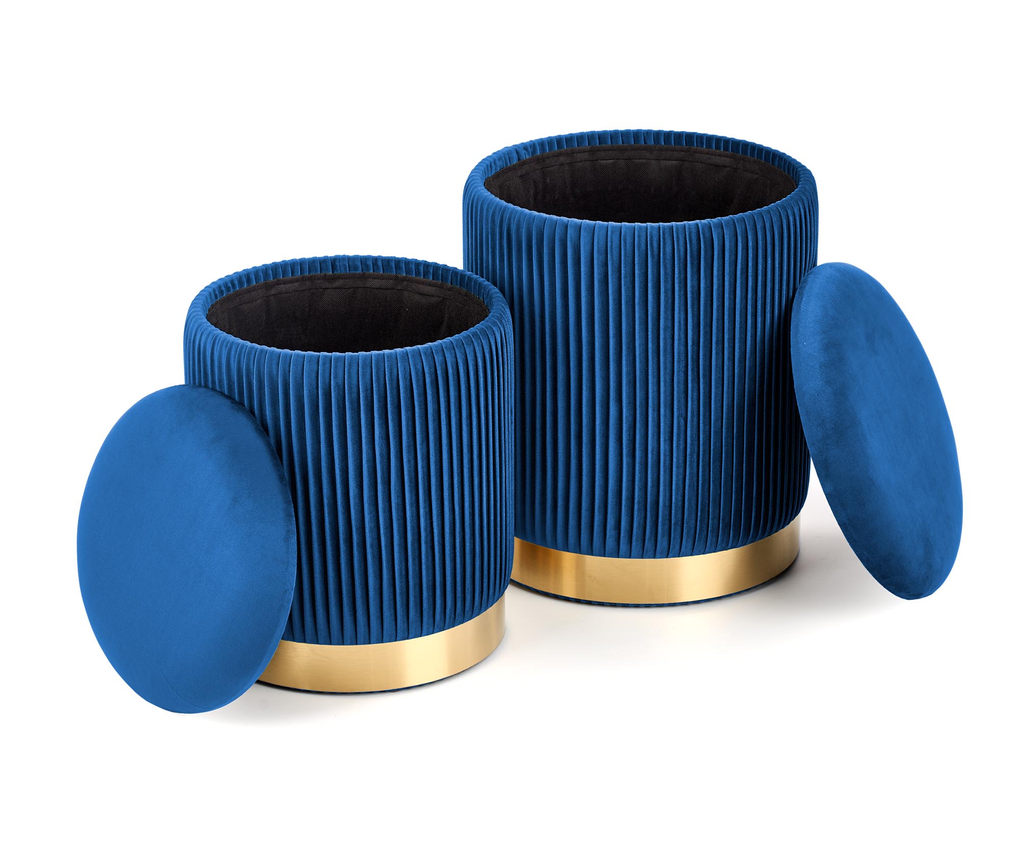 MONTY zestaw 2 puf, granatowy (1p=2kpl)