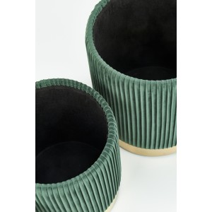MONTY zestaw 2 puf, ciemny zielony (1p=2kpl)