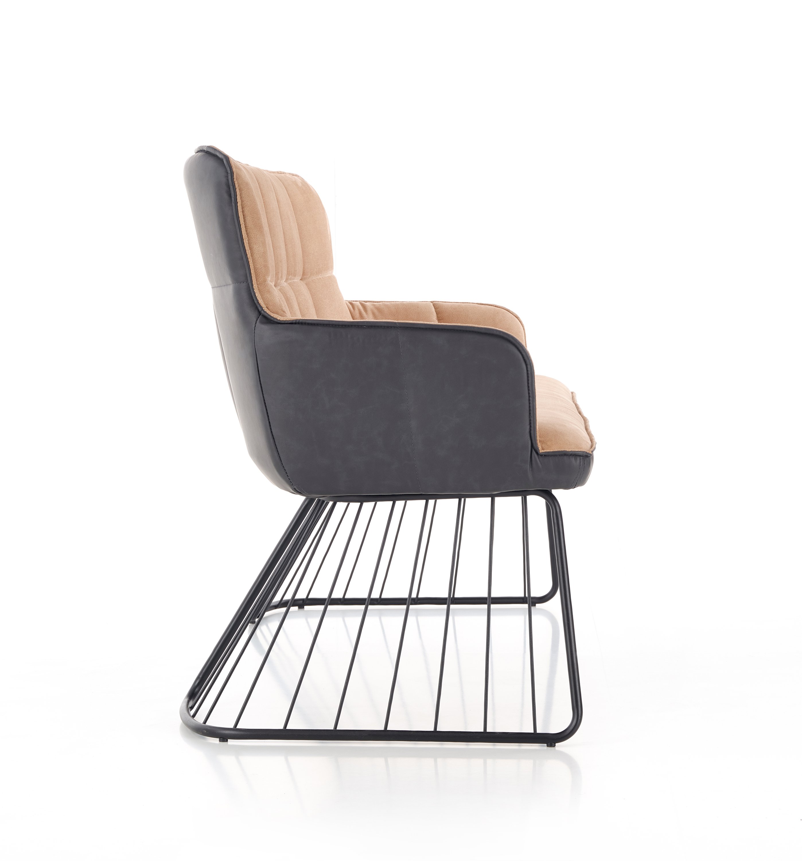 L1 sofa jasny brąz / czarny