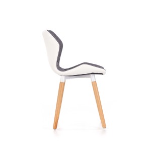 K277 krzesło biało / popiel