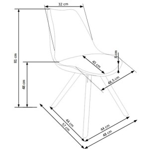 K201 krzesło białe