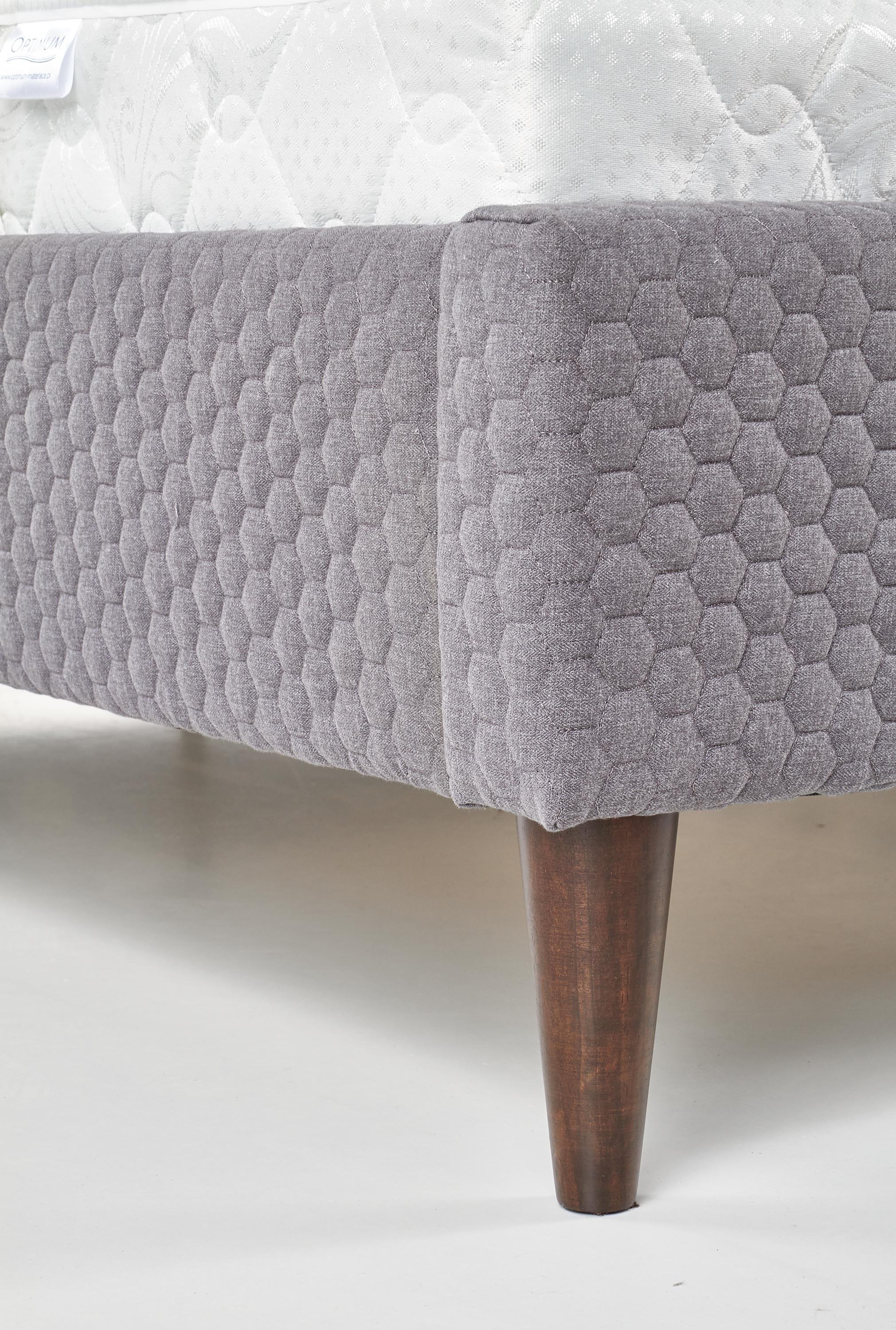 FLEXY łóżko tapicerowane popiel