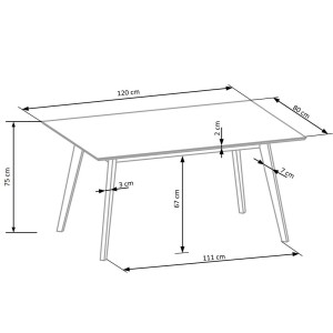 CORDOBA stół + 4 krzesła