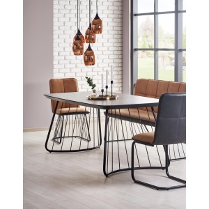 BOSTON stół ciemny popiel / czarny