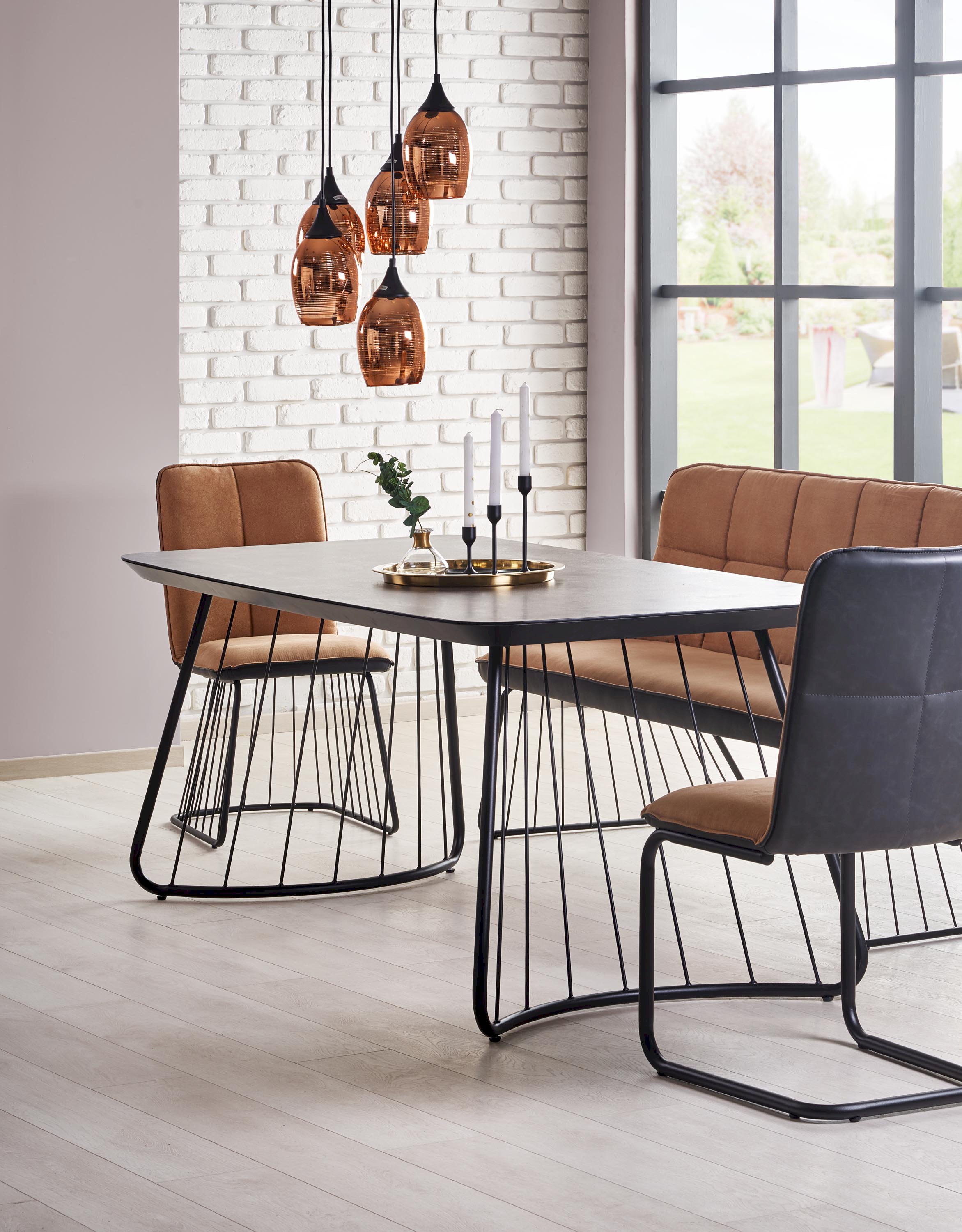 BOSTON stół ciemny popiel / czarny