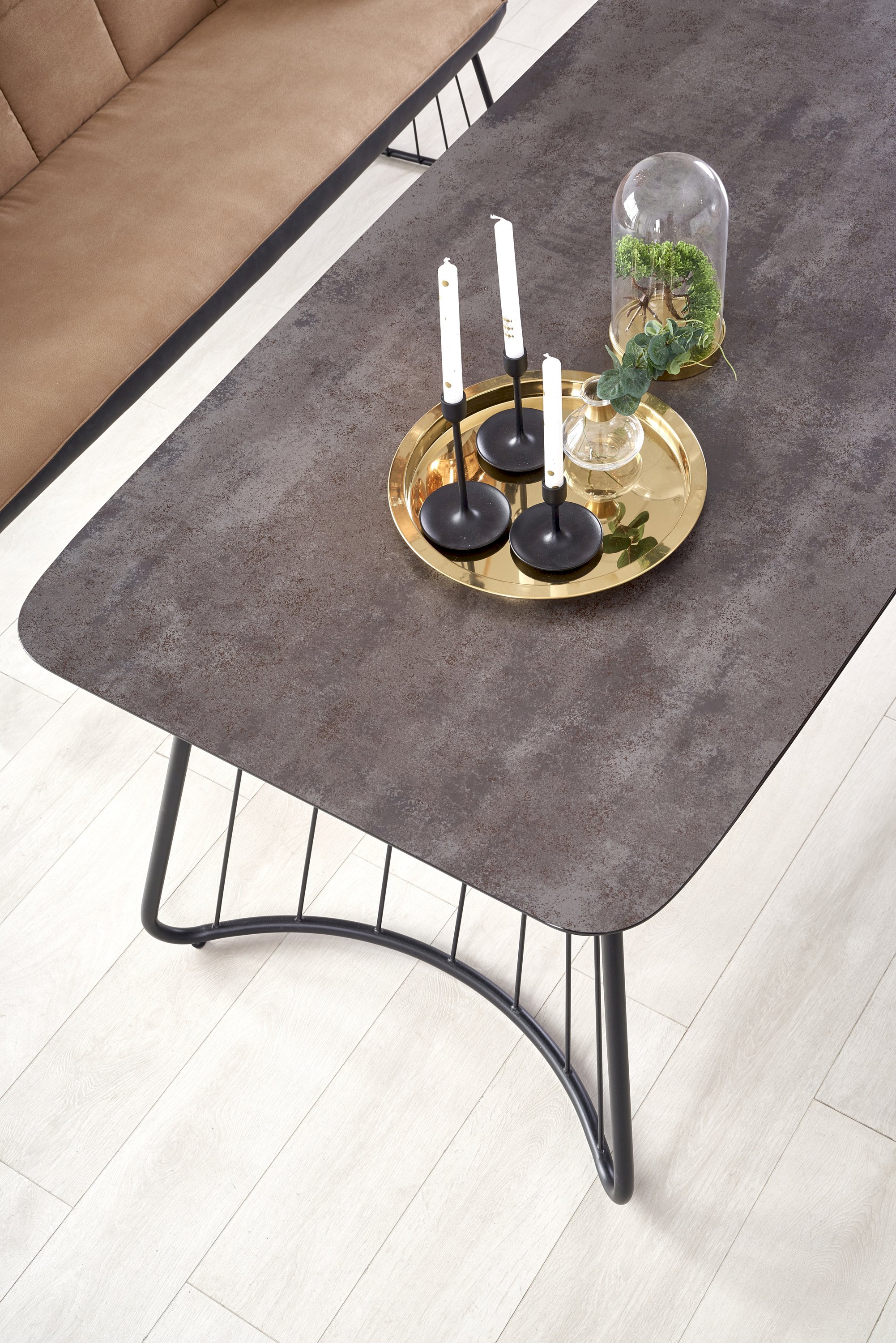 BOSTON stół ciemny popiel / czarny