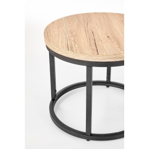 OREO zestaw dwóch ław dąb san remo / czarny