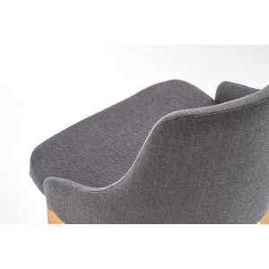 TOLEDO krzesło dąb miodowy / tap. Inari 95 (ciemny grafit)