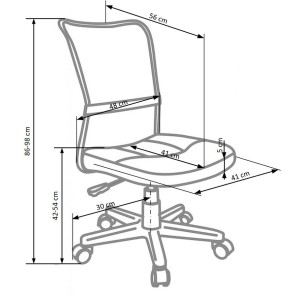 DINGO fotel młodzieżowy popiel-czarny
