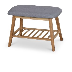 ST14 ławka / stojak na buty bambus - popielaty