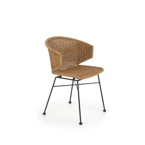 K407 krzesło naturalny / czarny ( 1p=2szt )